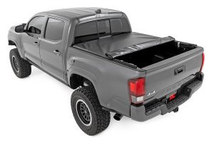 Toyota Tacoma Soft Roll Up Bed Cover - Rough Country - Matte Black - '16-'23